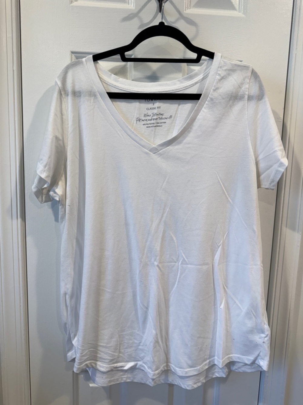 torrid White V-Neck Short Sleeve Tee